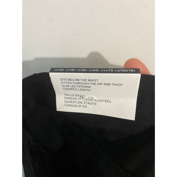 Gap Slim City ankle pants NEW women’s size 12 black stretch basic minimalist - Picture 6 of 6